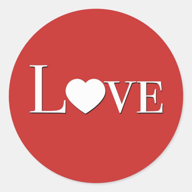 Élégant Sticker de la Saint Valentin (Devant)