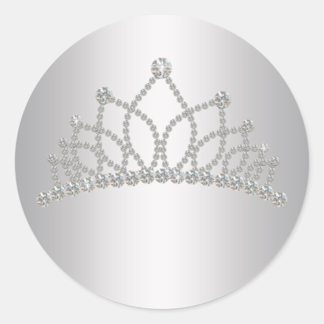 Élégant Sticker Diamond Tiara Princess (Devant)