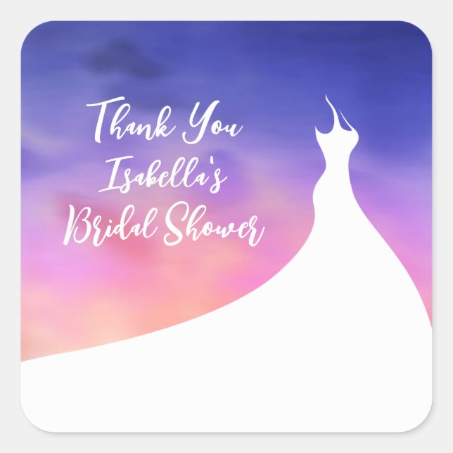 Élégant Sticker Fête des mariées couleur violet (Devant)