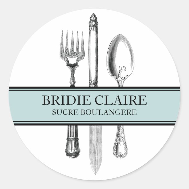 Élégant Stickers Arrondi Cuterly (Devant)