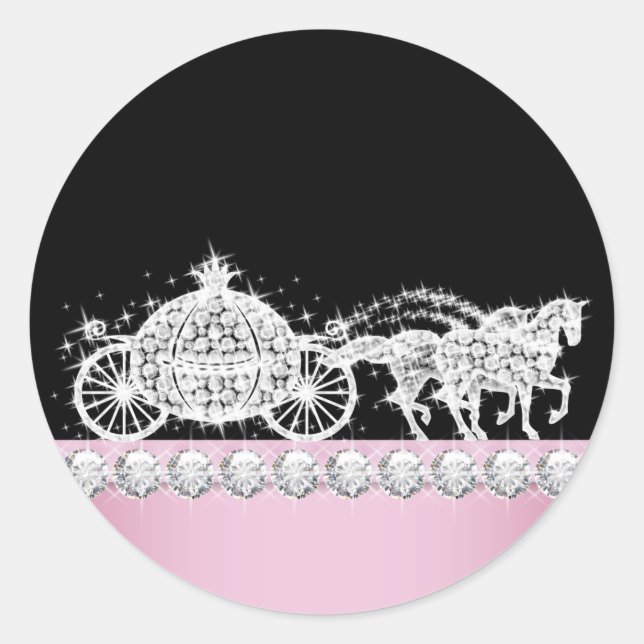 Élégant Stickers Porte-Diamants Rose Princess (Devant)