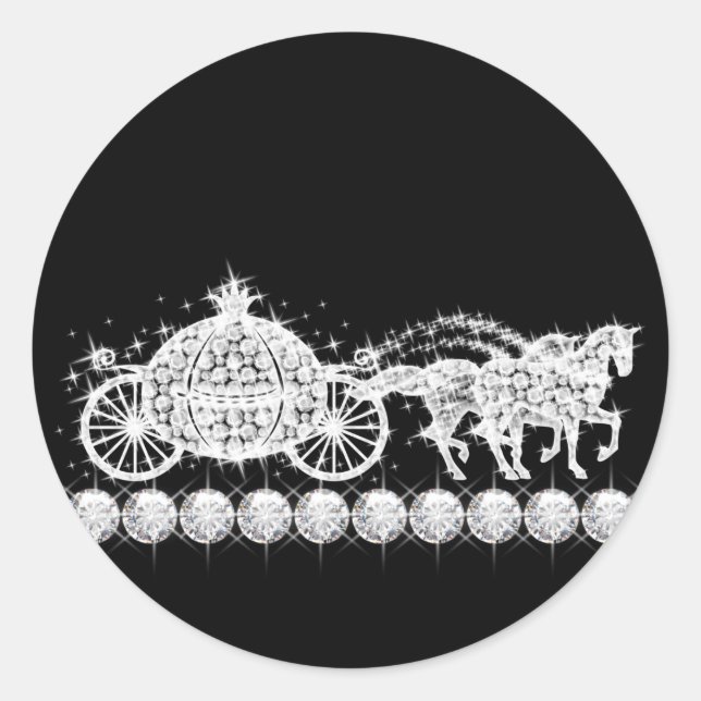 Élégant Stickers Princess Carriage Diamond (Devant)