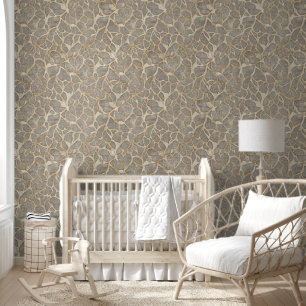 Elegant Stone and Grey Oval Wallpaper