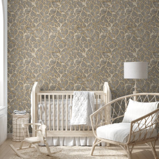 Elegant Stone and Grey Oval Wallpaper