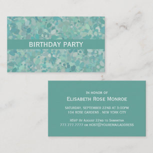 Elegant Stone Dot Birthday Party Invitation