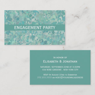 Elegant Stone Dot Engagement Party Invite