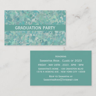 Elegant Stone Dot Graduation Party Invite