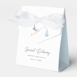 Elegant Stork Baby Shower Favor Box