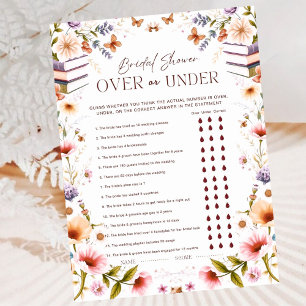 Elegant Storybook Over or Under Bridal Shower Game
