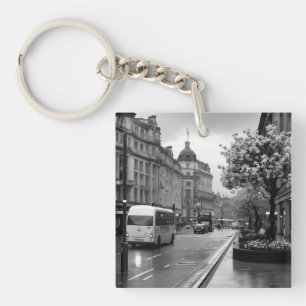 Elegant Street View Keychain