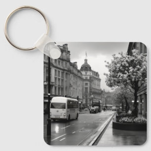 Elegant Street View Keychain