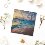 Elegant String Lights Summer Beach Wedding Invitation<br><div class="desc">Immerse yourself in the beachy bliss of your wedding day with our Custom Elegant String Lights Tropical Summer Beach Wedding Invitation. Expertly designed by Mylini Design, these invitations effortlessly evoke the feel of a warm, summer evening on the beach, illuminated by tasteful string lights. Embrace the gentle, tropical aesthetics as...</div>