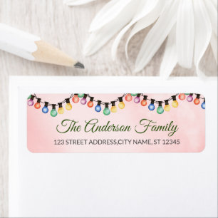 Elegant String of Merry Christmas Light Bulbs