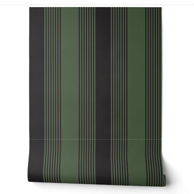 Elegant Stripe Beautiful Texture Green Black       Wallpaper (Unrolling)