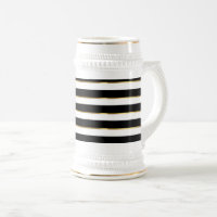 Elegant Stripe Black Gold White