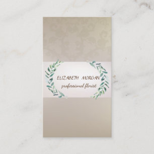 Elegant  Stripe ,Lace,Watercolor Olive Branch Business Card