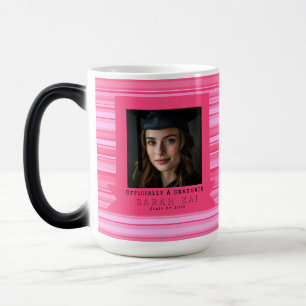 Elegant Stripe Print Husband Graduation Gift Magic Mug