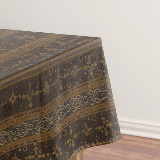 Elegant Striped Batik Tablecloth (In Situ)