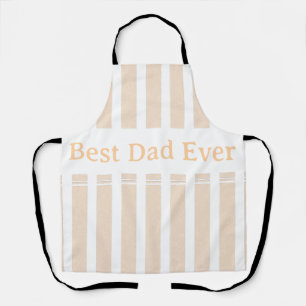 Elegant Striped Best Dad Ever Personalized Apron