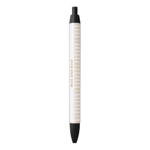 Elegant Striped Best Dad Ever Personalized Black Ink Pen