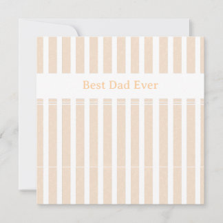 Elegant Striped Best Dad Ever Personalized Card