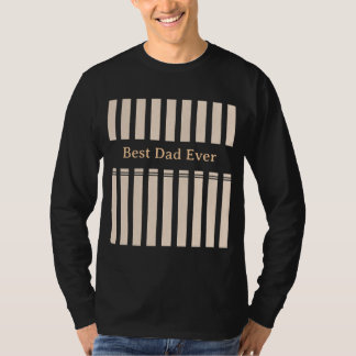 Elegant Striped Best Dad Ever Personalized T-Shirt