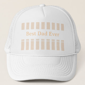 Elegant Striped Best Dad Ever Personalized Trucker Hat