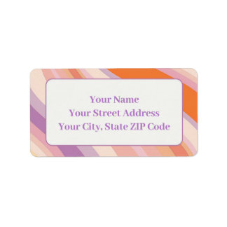 Elegant Striped Pastel Address Labels  