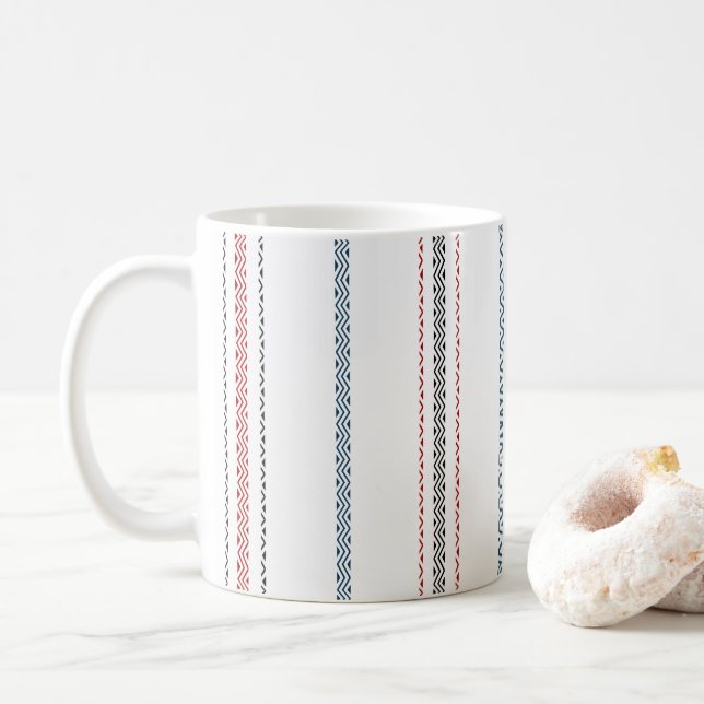 Elegant striped pattern. coffee mug (With Donut)
