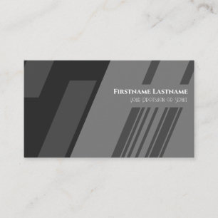 Elegant stripes black dark grey minimalistic business card