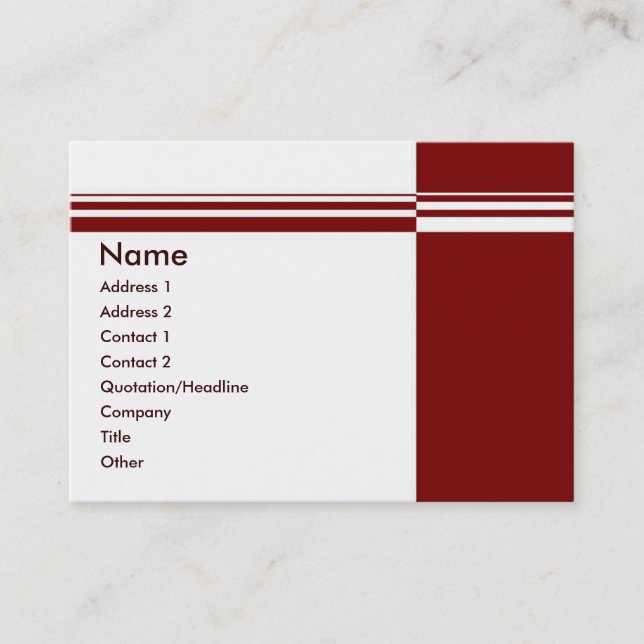 Elegant Stripes Profile Card (Front)