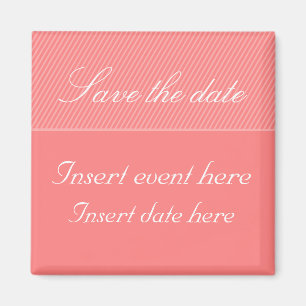 Elegant stripes Save the date Magnet Template
