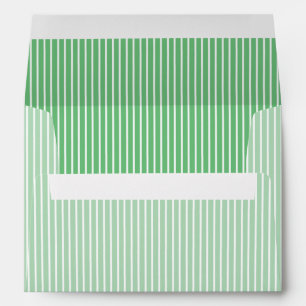 Elegant Stripes White - Summer Green Envelope