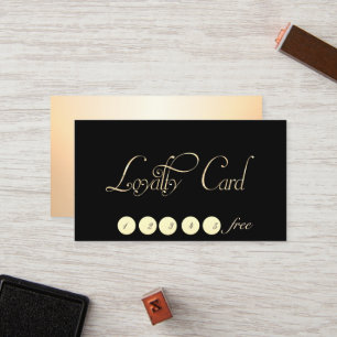 Élégant Stylé,Lumineux,Noire  Carte de Fidélité