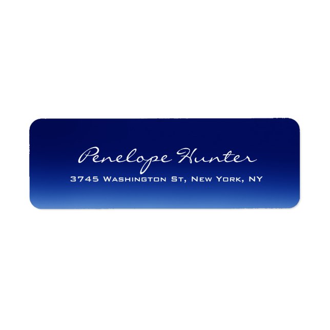 Élégant stylé tendance bleu manuscrit Script (Devant)