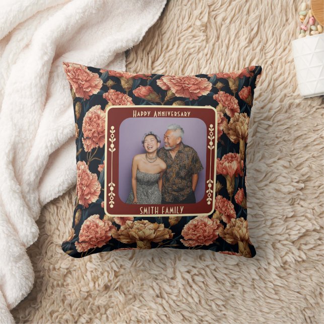 Elegant Stylish 1St Anniversary Throw Pillow  (Blanket)