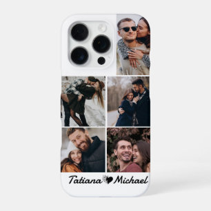 elegant stylish 5 photos collage  iPhone 16 pro case