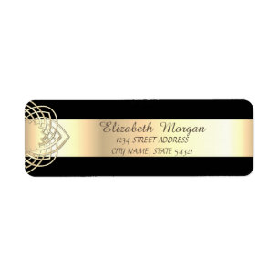 Elegant Stylish,Black ,Gold Address