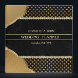 Elegant Stylish Black Gold Diamond Wedding Planner Binder<br><div class="desc">Elegant chic black gold diamonds  wedding planner.</div>