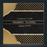 Elegant Stylish Black Gold Diamond Wedding Planner Binder<br><div class="desc">Elegant chic black gold diamonds  wedding planner.</div>