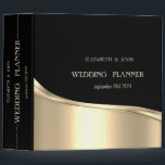 Elegant Stylish Black Gold  Wedding Planner Binder<br><div class="desc">Elegant chic black gold  wedding planner.</div>