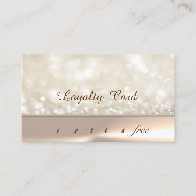 Elegant Stylish Bokeh   Loyalty Card (Front)