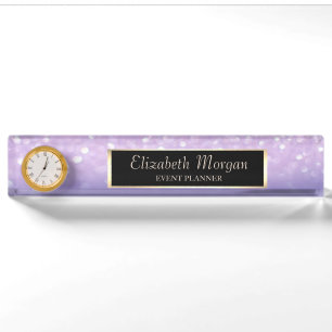 Elegant Stylish Bokeh Ombre Nameplate