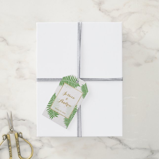 Elegant Stylish Bracken Wedding Gift Tags (With Twine)