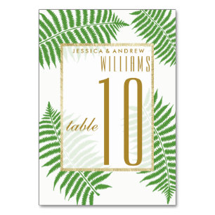 Elegant Stylish Bracken Wedding Table Number