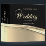 Elegant Stylish Chic  Black Gold  Wedding Planner Binder<br><div class="desc">Elegant chic black gold  wedding planner.</div>