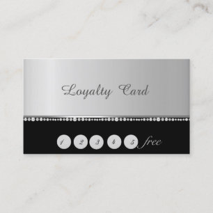 Elegant Stylish Chic,Diamonds,Pearls  Loyalty Card