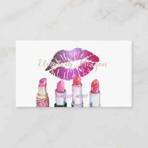 Elegant Stylish Chic Lipsticks,Glittery Lips Business Card