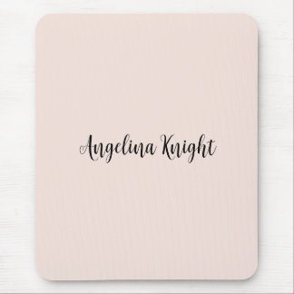 Elegant Stylish Chic Plain Handwriting Script Mouse Pad