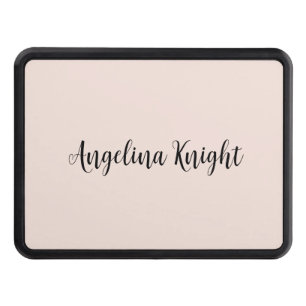 Elegant Stylish Chic Plain Handwriting Script Trailer Hitch Cover